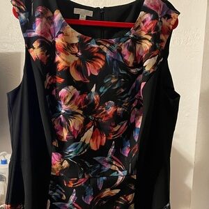 London Times Red and Black Dress